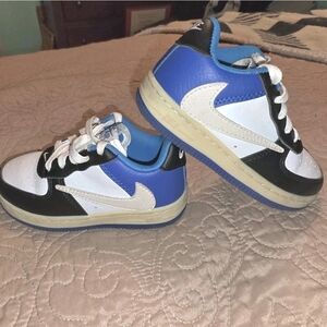 Toddler Jordan 1 Low Travis Scott Reverse BLue Black Size 9C
